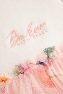 Baker By Ted Baker Geblümtes Kleid Aus Netzstoff Mit Stufendetail -MONSON Kleidung Geschaft C23553s8