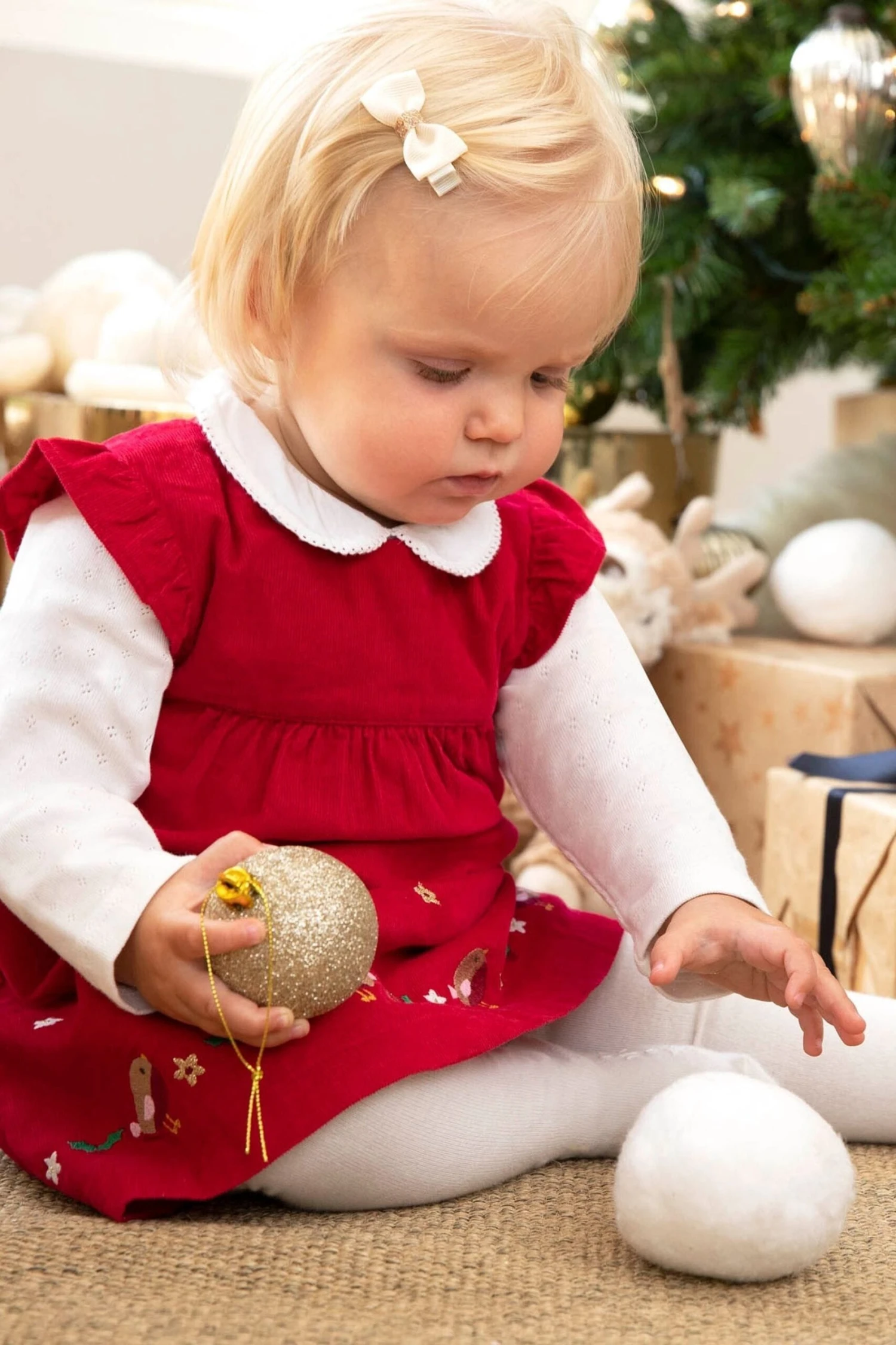 Jojo Maman Bebe Jojo Maman Bébé 2-teiliges Baby-Set Mit Gesmoktem Kleid Mit Rotkehlchenmotiv Und Body 3 Jojo Maman Bebe Jojo Maman Bébé 2-teiliges Baby-Set Mit Gesmoktem Kleid Mit Rotkehlchenmotiv Und Body