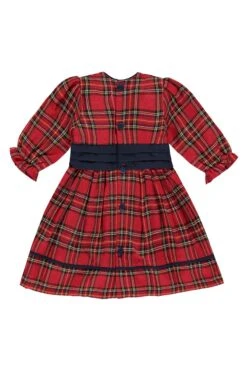Emile Et Rose Weihnachtliches Kleid Mit Schottekaros Und Strumpfhose, Rot -MONSON Kleidung Geschaft C45321s3