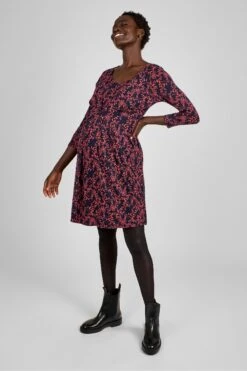 Jojo Maman Bebe JoJo Maman Bébé Plissiertes Tunika-Kleid Mit Blattprint, Still-/Umstandsmode -MONSON Kleidung Geschaft C62159s3