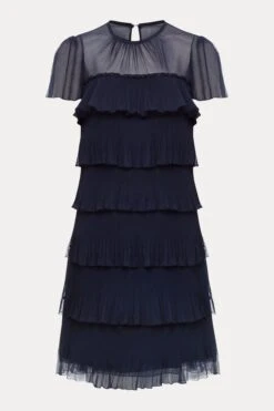 Phase Eight Mimi Plissiertes Kleid, Blau -MONSON Kleidung Geschaft C74131s6