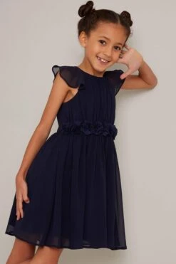 Chi Chi London Chiffon-Kleid Mit Blumenverzierung