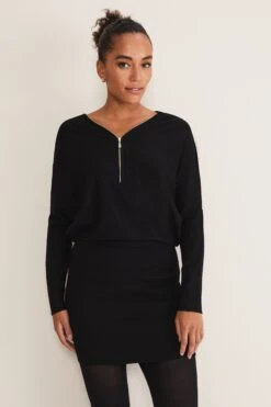 Phase Eight Becca Kleid Mit Reißverschluss, Schwarz -MONSON Kleidung Geschaft D24627s4