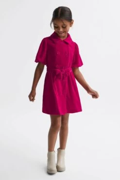 Reiss Nancy Zweireihiges Kleid Aus Samt