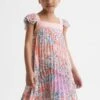 Reiss Aster Plissiertes Kleid Mit Blumenprint