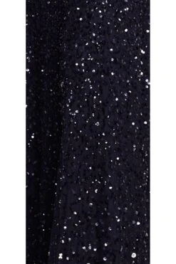 Adrianna Papell Langes Kleid Mit U-Ausschnitt, Schwarz -MONSON Kleidung Geschaft D86848s5