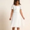 Angel & Rocket Ballerina Plissiertes Kleid Für Besondere Anlässe Mit Schleife