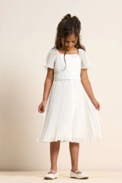 Angel & Rocket Ballerina Plissiertes Kleid Für Besondere Anlässe Mit Schleife