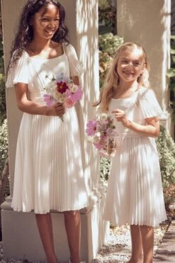 Angel & Rocket Ballerina Plissiertes Kleid Für Besondere Anlässe Mit Schleife -MONSON Kleidung Geschaft D89573s4