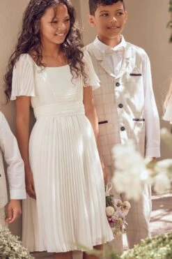 Angel & Rocket Ballerina Plissiertes Kleid Für Besondere Anlässe Mit Schleife -MONSON Kleidung Geschaft D89573s5