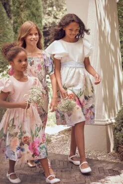 Angel & Rocket Sylvie Bedrucktes Kleid Mit Gerüschten Ärmeln Und Schleife, Weiß 14 Angel & Rocket Sylvie Bedrucktes Kleid Mit Gerüschten Ärmeln Und Schleife, Weiß -MONSON Kleidung Geschaft D89582s3