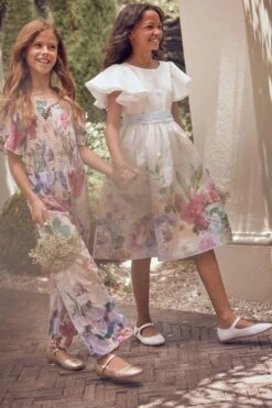 Angel & Rocket Sylvie Bedrucktes Kleid Mit Gerüschten Ärmeln Und Schleife, Weiß 16 Angel & Rocket Sylvie Bedrucktes Kleid Mit Gerüschten Ärmeln Und Schleife, Weiß -MONSON Kleidung Geschaft D89582s5