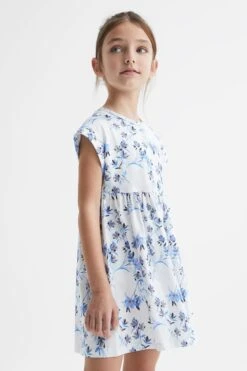 Reiss Dahlia Jersey-Kleid Mit Blumenprint