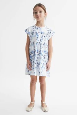 Reiss Dahlia Jersey-Kleid Mit Blumenprint -MONSON Kleidung Geschaft D91346s3