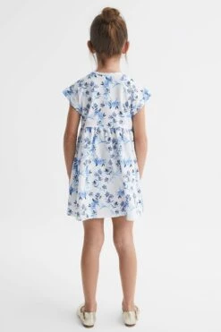Reiss Dahlia Jersey-Kleid Mit Blumenprint -MONSON Kleidung Geschaft D91346s5