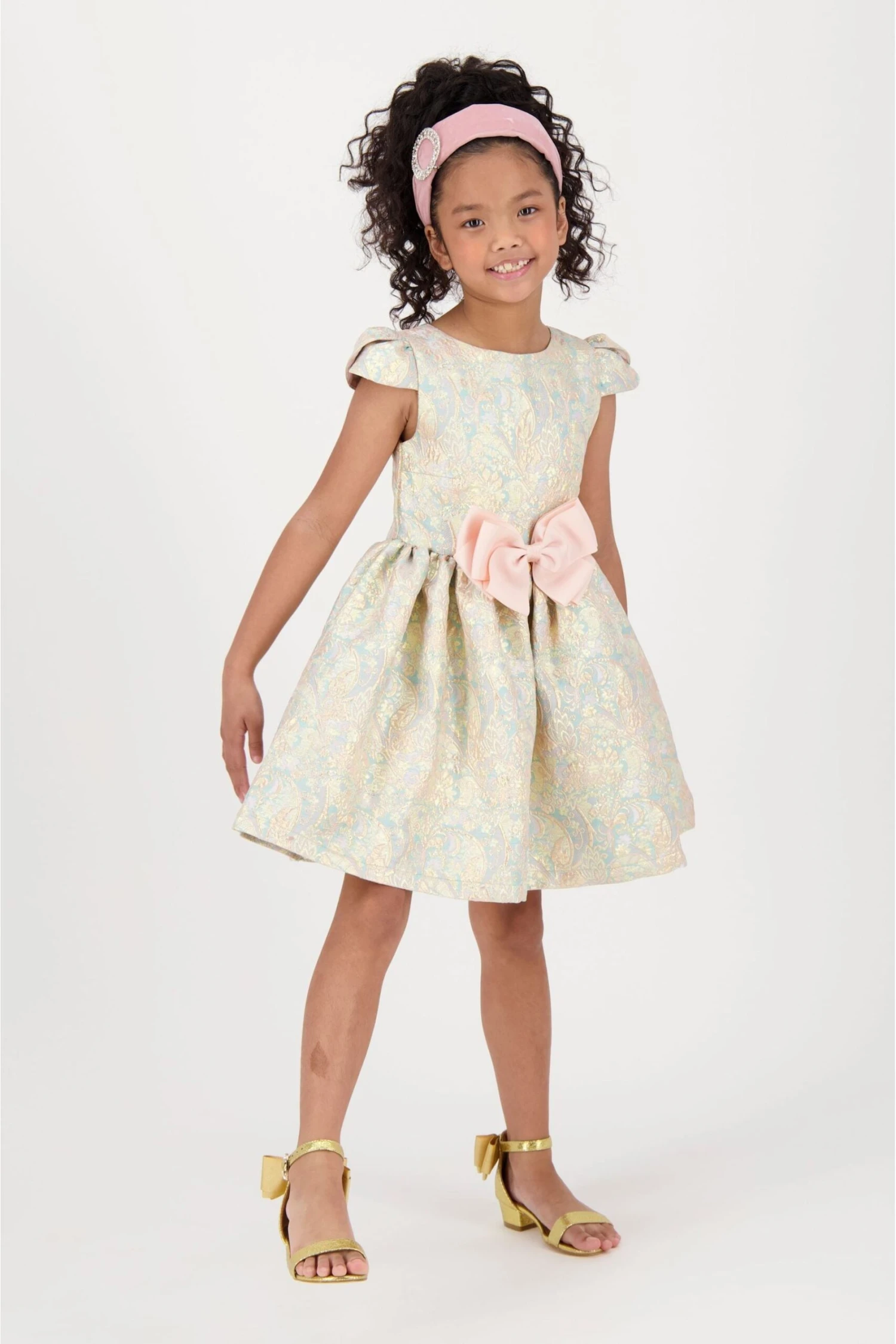 Angels Face Madison Kleid Mit Paisleymuster In Grün-Metallic 4 Angels Face Madison Kleid Mit Paisleymuster In Grün-Metallic – Bild 2