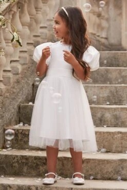 Lipsy Kleid Für Besondere Anlässe Mit Puffärmeln (3 Jahre - 12 Jahre)