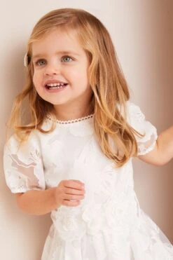 Lipsy Baby Festliches Kleid Aus Organza Mit Blumenverzierung (0 Monate Bis 2 Jahre) -MONSON Kleidung Geschaft K70126s4