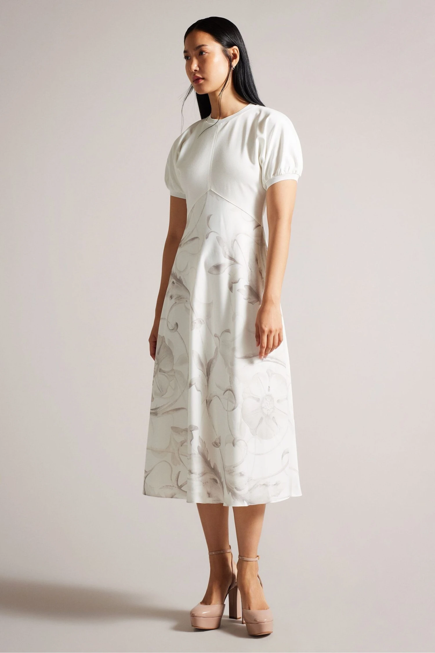 Ted Baker Magylee Ponté-Kleid Mit Rockteil Aus Satin 3 Ted Baker Magylee Ponté-Kleid Mit Rockteil Aus Satin