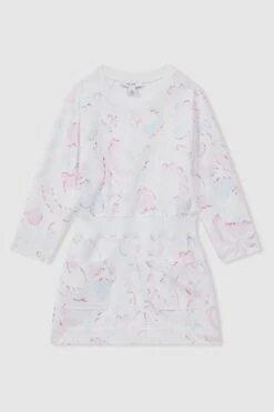 Reiss Janey Kleid Aus Baumwolljersey-Mix Mit Rundhalsausschnitt