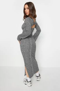 Pixiegirl Petite Geripptes Kleid Mit Raffung Hinten -MONSON Kleidung Geschaft K79618s5