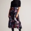 Ted Baker Rowana Figurbetontes Kleid Mit Oberteil Aus Strick Und Rüschenrock -MONSON Kleidung Geschaft K81681s