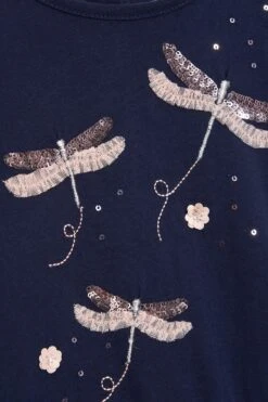 Miss Langärmeliges 2-in-1-Kleid Mit Pailletten Und Tutu, Blau -MONSON Kleidung Geschaft K82835s4