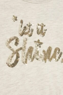 Miss Langärmeliges 2-in-1-Kleid Mit Pailletten Und Tutu, Natur -MONSON Kleidung Geschaft K82843s3