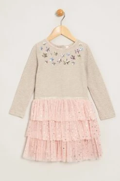 Miss Langärmeliges 2-in-1-Kleid Mit Pailletten Und Tutu