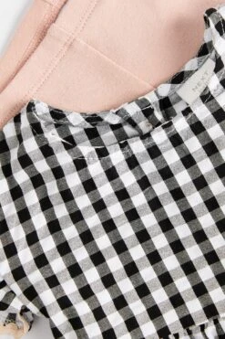 Next Vichykaros, Schwarz/Weiss - Baby Kleid Und Leggings Im Set -MONSON Kleidung Geschaft K93650s8
