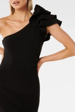 Forever New Celeste Figurbetontes One-Shoulder-Kleid Mit Rüschen -MONSON Kleidung Geschaft K97693s4