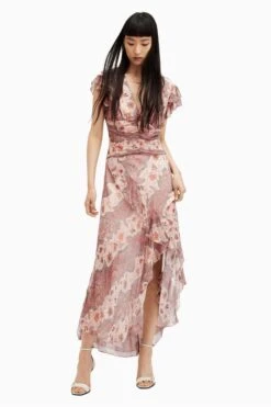 Allsaints Brea Cascade Kleid -MONSON Kleidung Geschaft M02981s3