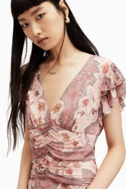 Allsaints Brea Cascade Kleid -MONSON Kleidung Geschaft M02981s4