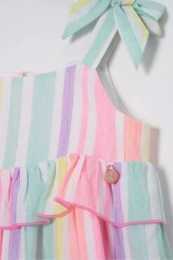 Angel & Rocket Pinki Nola Kleid Mit Leuchtendem Streifenmuster, Mehrfarbig -MONSON Kleidung Geschaft M05919s6