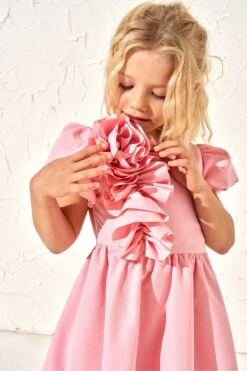 Angel & Rocket Kleid Mit Kaskadierender Blumenverzierung, Rosa -MONSON Kleidung Geschaft M06106s3