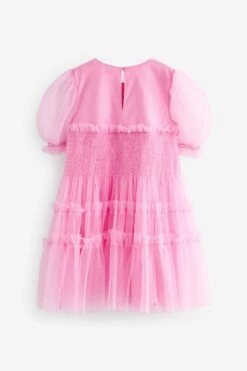 Next Party-Kleid Für Besondere Anlässe Aus Tüll Und Netzstoff Mit Puffärmeln (3–16 Jahre) -MONSON Kleidung Geschaft M66857s8