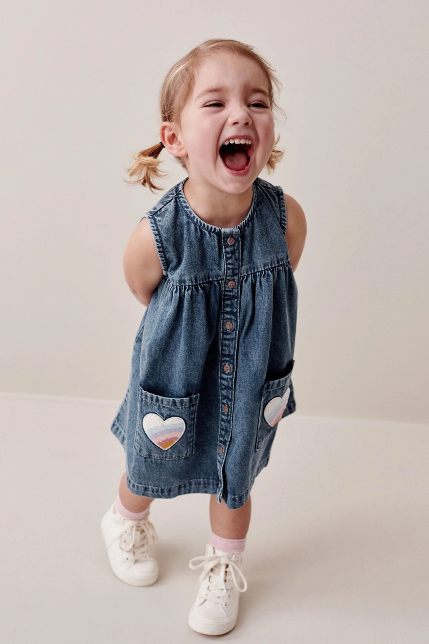 Next Blau Denim - Kleid Mit Herzdetail (3 Monate Bis 8 Jahre) 3 Next Blau Denim - Kleid Mit Herzdetail (3 Monate Bis 8 Jahre)