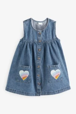 Next Blau Denim - Kleid Mit Herzdetail (3 Monate Bis 8 Jahre) 11 Next Blau Denim - Kleid Mit Herzdetail (3 Monate Bis 8 Jahre) -MONSON Kleidung Geschaft N02 825s4