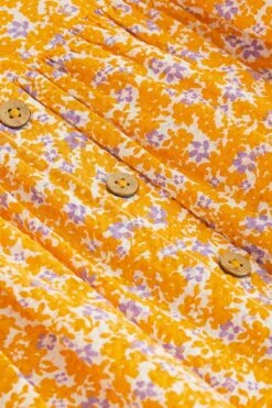 Next Gelbes Blümchendesign - Kleid Aus Baumwolle Mit Knopfleiste (3 Monate Bis 8 Jahre) -MONSON Kleidung Geschaft N02 834s7