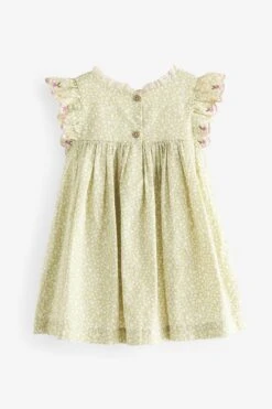 Next Gesmoktes Kleid Mit Rüschenärmeln Und Stickerei (3 Monate Bis 8 Jahre) -MONSON Kleidung Geschaft N02 844s6