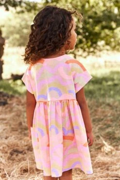 Next Kurzärmliges Jersey-Kleid (3 Monate Bis 7 Jahre) -MONSON Kleidung Geschaft N04 831s3