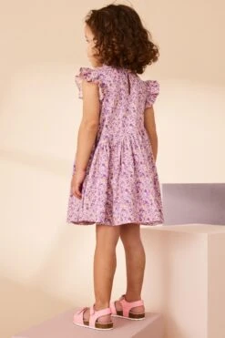 Next Flieder-Violett - Asymmetrisches Kleid (3 Monate Bis 7 Jahre) -MONSON Kleidung Geschaft N04738s3
