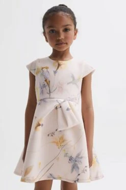 Reiss Eda Kleid Aus Scuba Mit Blumenprint