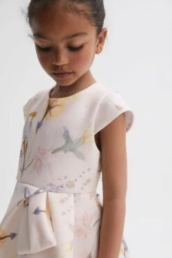 Reiss Eda Kleid Aus Scuba Mit Blumenprint -MONSON Kleidung Geschaft N05880s4