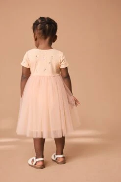 Next Rosa - Geripptes Kleid Mit Mesh (3 Monate Bis 7 Jahre) 10 Next Rosa - Geripptes Kleid Mit Mesh (3 Monate Bis 7 Jahre) -MONSON Kleidung Geschaft N13 176s3