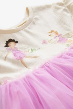 Next Hellrosa/Weiß - Kleid Mit Netzdetail (3 Monate Bis 7 Jahre) -MONSON Kleidung Geschaft N13 202s8