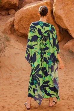 Next Kaftan-Kleid Mit Raffung Vorne Und Halblangen Ärmeln, Kombiteil -MONSON Kleidung Geschaft N14 397s3