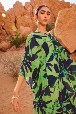 Next Kaftan-Kleid Mit Raffung Vorne Und Halblangen Ärmeln, Kombiteil -MONSON Kleidung Geschaft N14 397s4