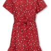 Kleid Mit Geraffter Taille Und Herz-Print Von Only Kids​​​​​​​ -MONSON Kleidung Geschaft N18925s