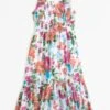 Abercrombie & Fitch Geblümtes Kleid Mit Rüschenträgern Und Volant -MONSON Kleidung Geschaft N20692s